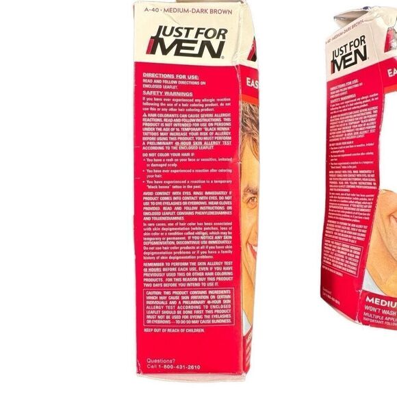 Just for Men Easy Comb-In Color Gray Hair Color with Comb Applicator Dark Brown - Picture 3 of 6